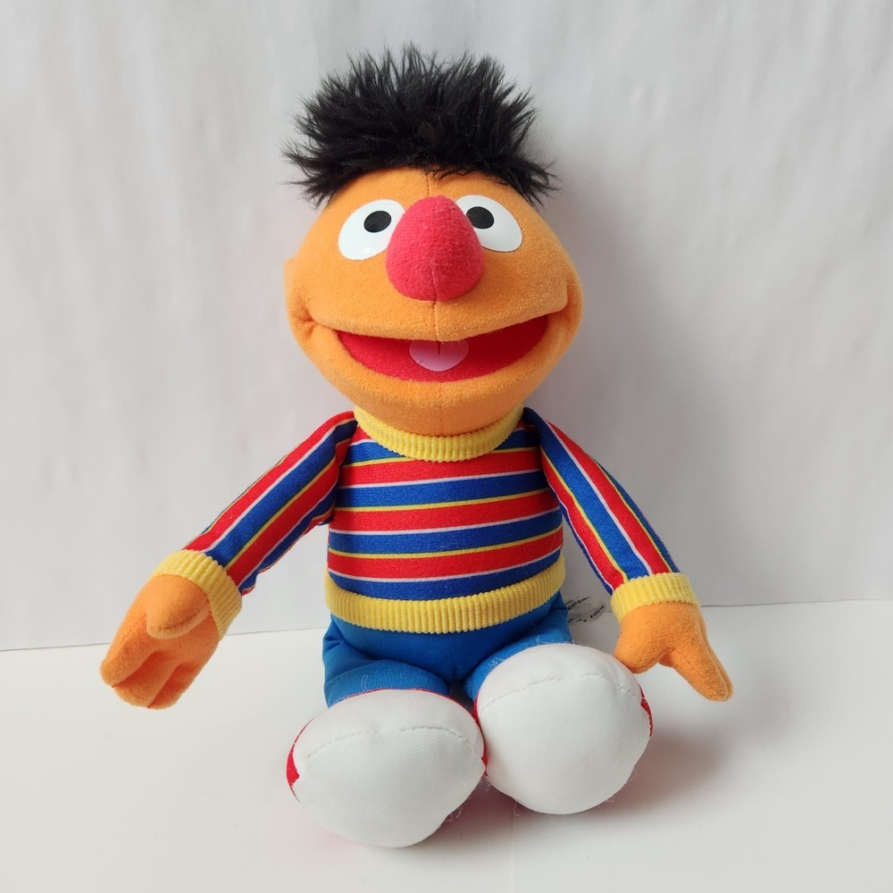 Vintage Collectible 2013 Hasbro‎ Ernie Sesame Street 10in Stuffed Plush Toy